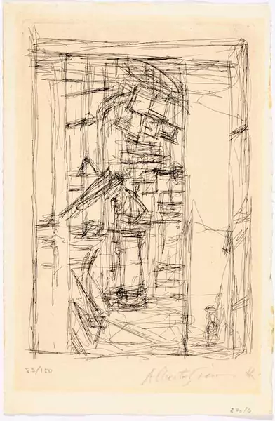 ALBERTO GIACOMETTI — Le poêle dans l'atelier I. 1955/56. — Koller Auktionen