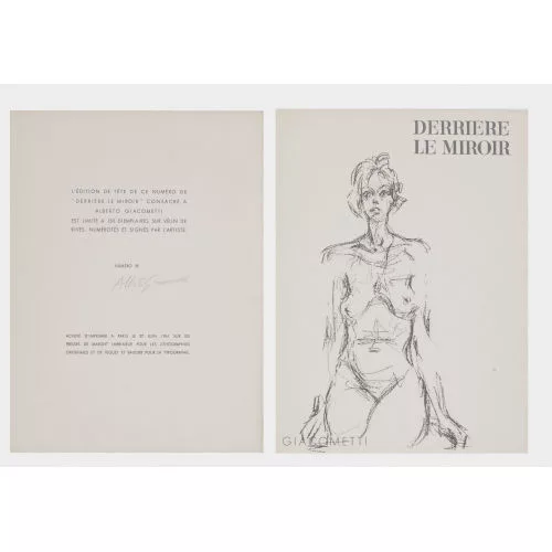 Alberto Giacometti — "Derrière le Miroir 1961".