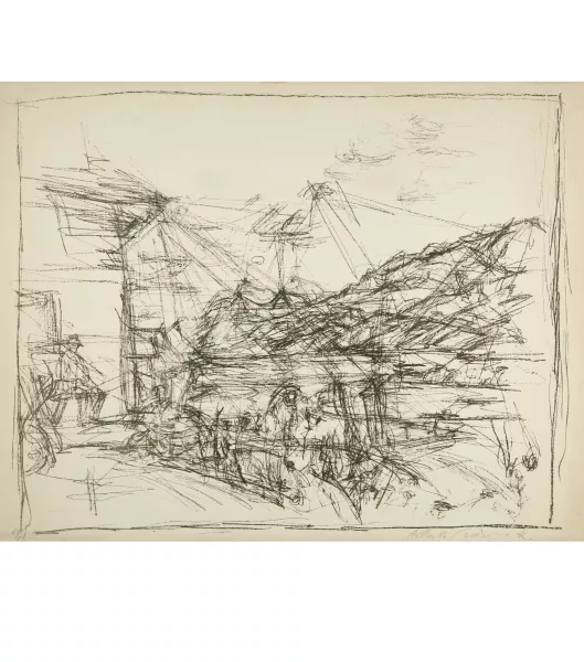 Alberto Giacometti — Le Lac de Sils et le Piz Corvatsch depuis la maison des Giacometti à Maloja