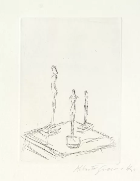 Alberto Giacometti — Trois Figurines, aus "Katalog Kornfeld & Klipstein", 1959
