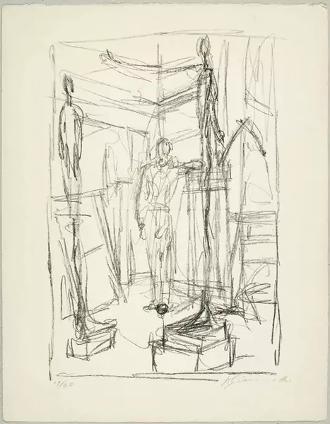 ALBERTO GIACOMETTI — Personnage dans l'atelier. 1954. — Koller Auktionen