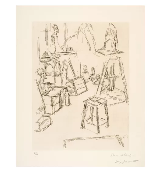 Alberto Giacometti — Sculptures dans l’atelier VI