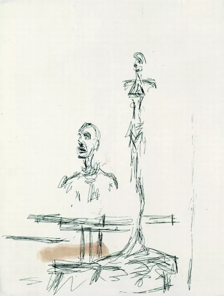 Alberto Giacometti — 2 Bll.: Annette de face. Paroles Peintes