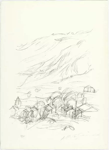 ALBERTO GIACOMETTI — Paysage à Stampa. 1963. — Koller Auktionen