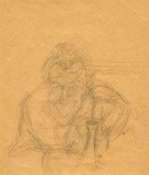 ALBERTO GIACOMETTI — Olivier Larronde, projet pour "Rien, voilà l'ordre". 1959. — Koller Auktionen