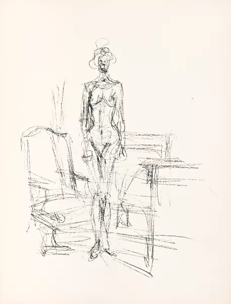 Alberto Giacometti — 2 Blätter aus der Serie "Paris sans fin" Nr. 29 und Nr. 122