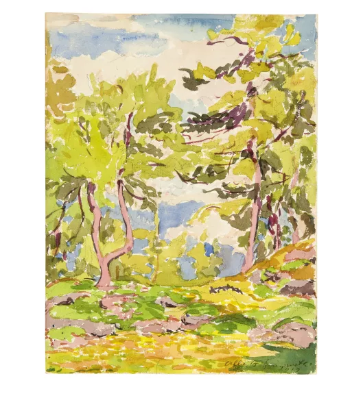 Alberto Giacometti — Landschaft mit Bäumen im Bergell (Arbres)