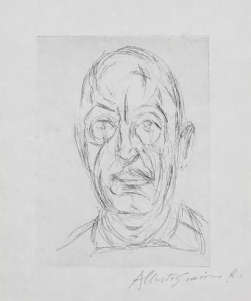 Alberto Giacometti — Aus: Iliazd. Les Douze Portraits du célèbre Orbandale