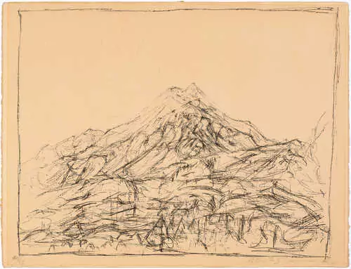 ALBERTO GIACOMETTI — Pizzo della Margna vu de la maison de Giacometti à Maloja I. 1957. — Koller Auktionen