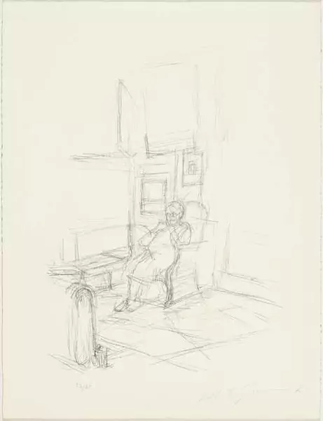 ALBERTO GIACOMETTI — La mère de l'artiste assise devant le poêle. 1963. — Koller Auktionen