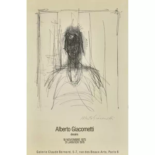 "Alberto Giacometti, Galerie Claude Bernhard 1975"
