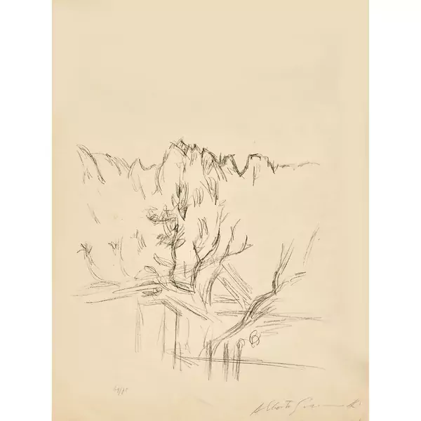 "Paysage aux arbres et aux montagnes en Bregaglia"