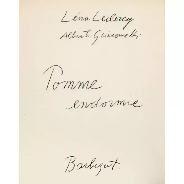 Léna Leclercq: "Pomme endormie"