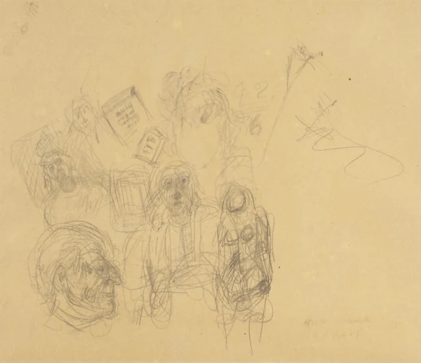 Alberto Giacometti — Studienblatt, 1948