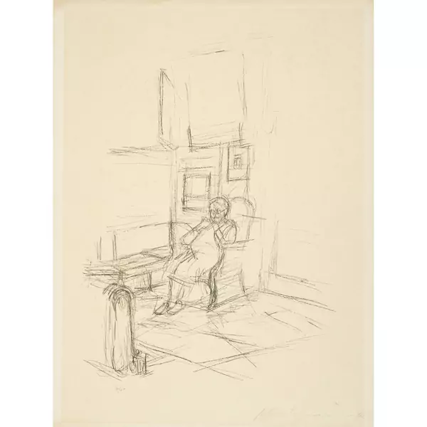 Alberto Giacometti — La Mère de l'artiste assise devant le poêle — Galerie Kornfeld