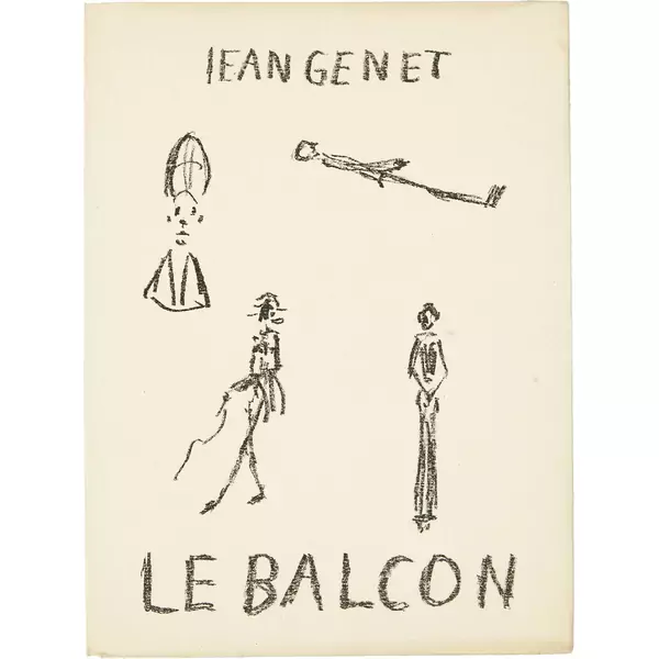 Alberto Giacometti — Jean Genet. Le Balcon. Lithographie d'Alberto Giacometti Décines, Marc Barbezat, L'Arbalète, 1956 — Galerie Kornfeld