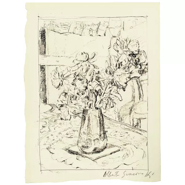 Alberto Giacometti — Vase avec fleurs — Galerie Kornfeld