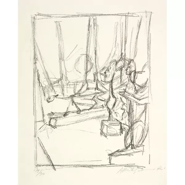 Alberto Giacometti — Le chat dans l'atelier I — Galerie Kornfeld