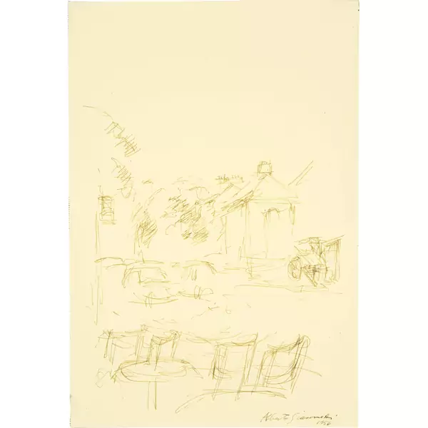 Alberto Giacometti — Vue du carrefour de la rue Didot et d'Alesia — Galerie Kornfeld