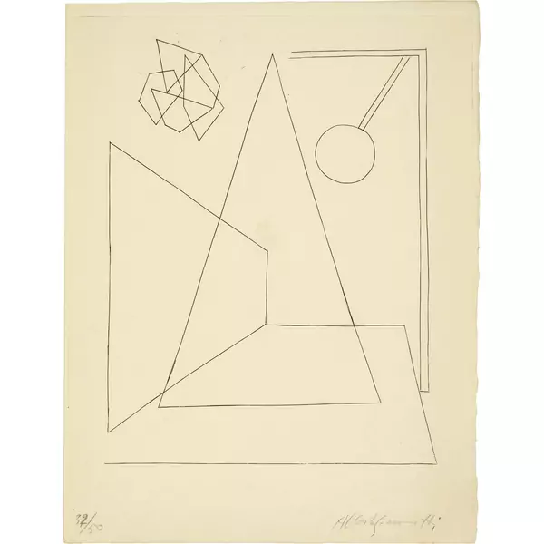 Alberto Giacometti — Composition I Blatt aus "Anatole Jakovski, Album de 23 Gravures" — Galerie Kornfeld