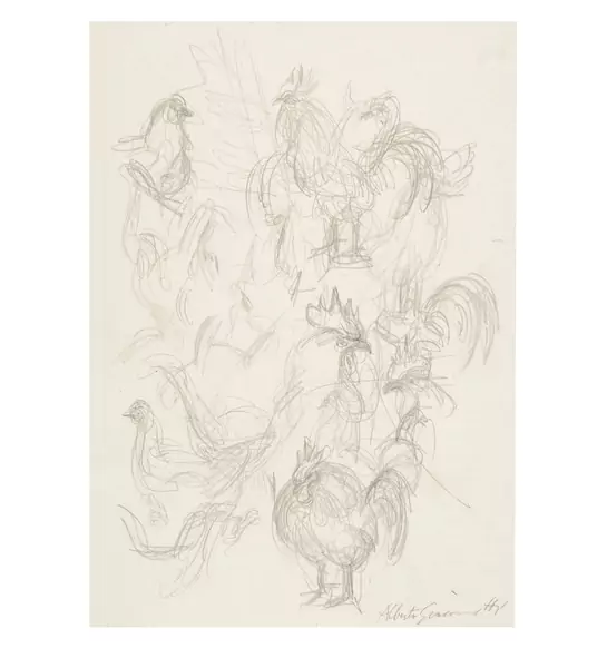 Alberto Giacometti — Coqs et poules — Galerie Kornfeld