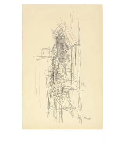 Alberto Giacometti — Nu assis — Galerie Kornfeld
