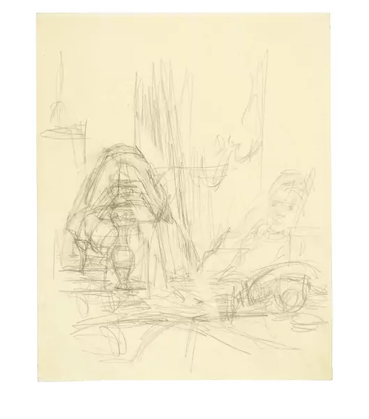 Alberto Giacometti — Olivier Larronde à son bureau — Galerie Kornfeld