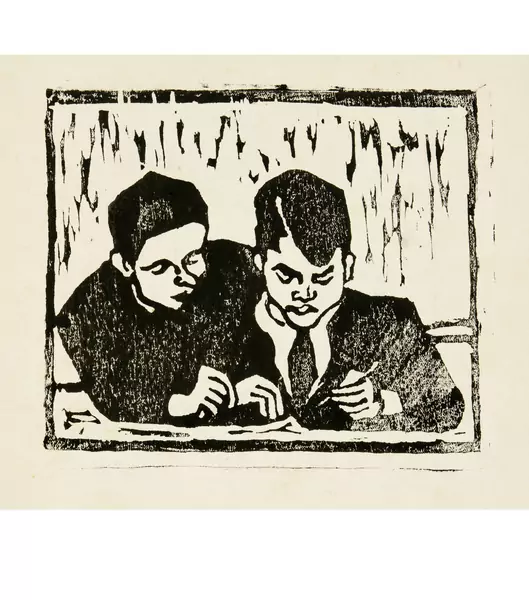 Alberto Giacometti — Deux camarades de classe (recto) - Lucas Lichtenhan (verso) — Galerie Kornfeld