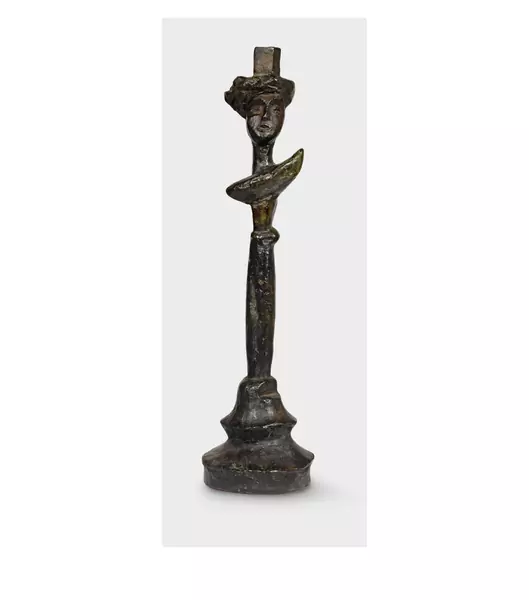 Alberto Giacometti — Lampe modèle "Écossais" - Lampadaire modèle "Buste de femme sur une colonne" – Pied de lampe "petit" — Galerie Kornfeld