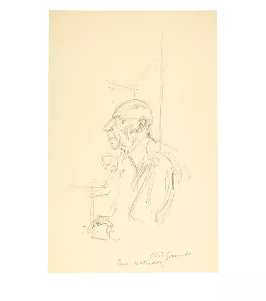 Alberto Giacometti — Igor Strawinsky de profil — Galerie Kornfeld