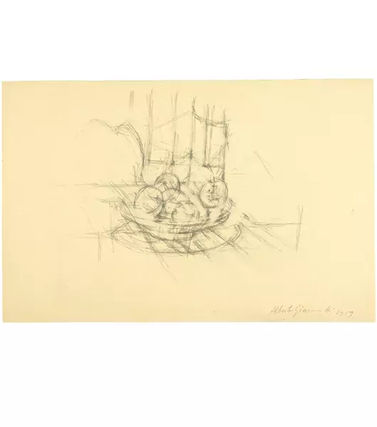 Alberto Giacometti — Pommes dans une coupe — Galerie Kornfeld