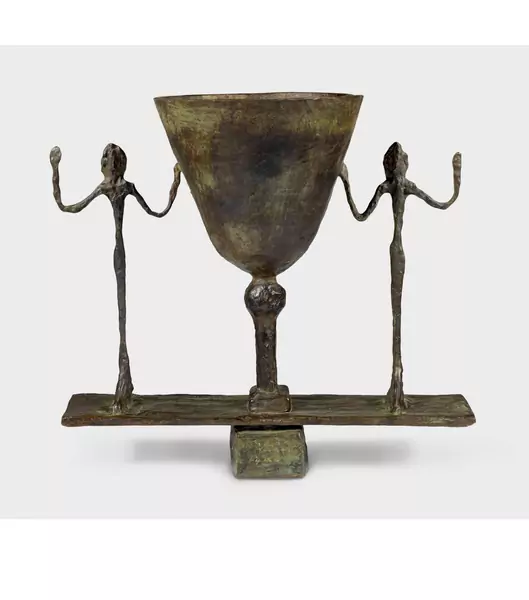 Alberto Giacometti — Lampe avec deux figures [Lampe coupe aux deux figures] — Galerie Kornfeld