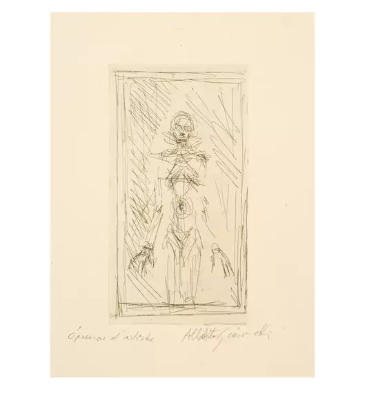 Alberto Giacometti — Femme nue de face à mi-corps — Galerie Kornfeld