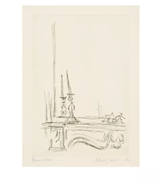 Alberto Giacometti — Chandelier devant le miroir II — Galerie Kornfeld
