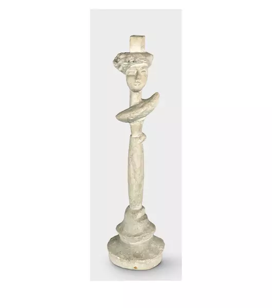 Alberto Giacometti — Lampe modèle "Écossais" Lampadaire modèle "Buste de femme sur une colonne" Pied de lampe "petit" — Galerie Kornfeld