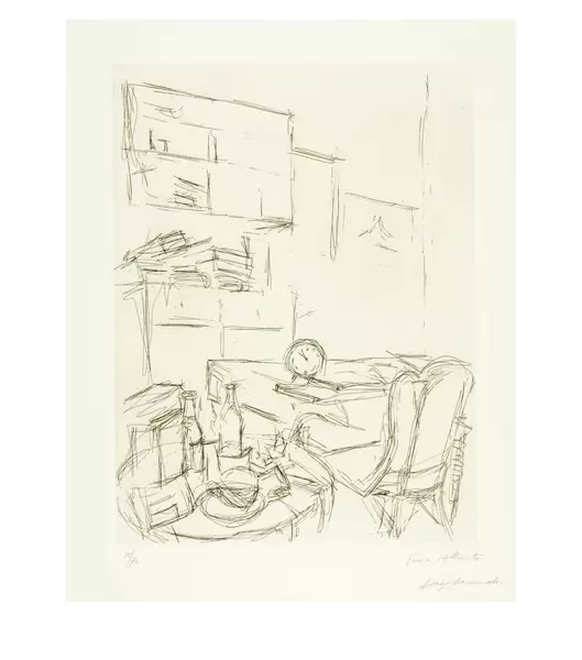 Alberto Giacometti — Le réveil dans la chambre rue Hippolyte Maindron — Galerie Kornfeld
