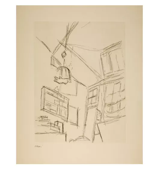 Alberto Giacometti — Vision depuis le lit dans la chambre rue Hippolyte Maindron — Galerie Kornfeld