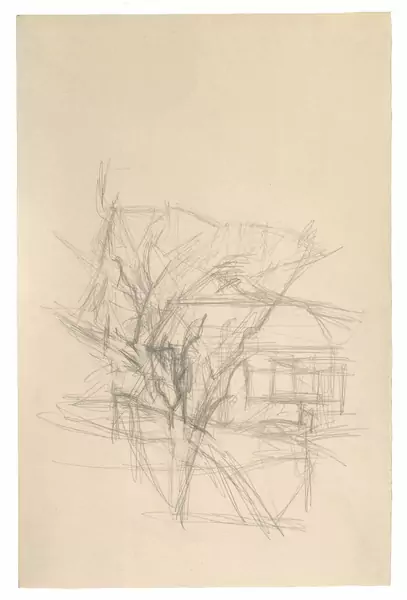 Alberto Giacometti — Arbres à Stampa — Galerie Kornfeld