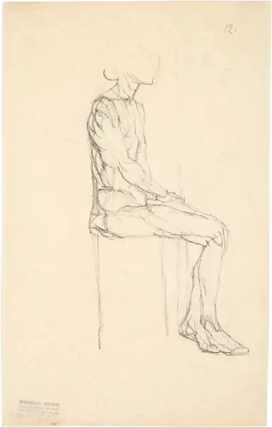 Alberto Giacometti — Nu assis — Galerie Kornfeld