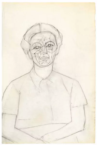 Alberto Giacometti — Portrait de la Menghin — Galerie Kornfeld