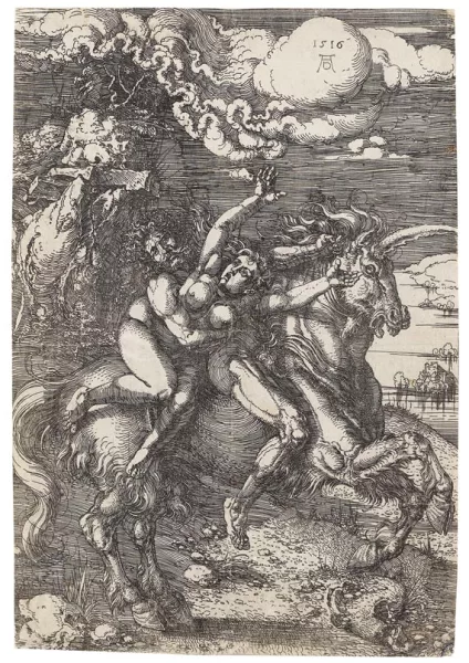 Albrecht Dürer — Die Entführung auf dem Einhorn (Der Raub der Proserpina)