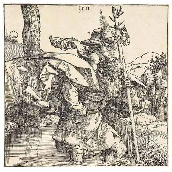 Albrecht Dürer — St. Christopherus. Holzschnitt.