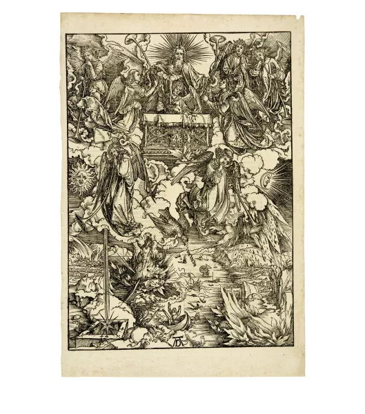 Albrecht Dürer — Die sieben Posaunenengel - The Seven Angels with the Trumpets Sheet 6 from the "Apocalypse"