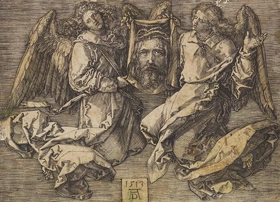 Albrecht Dürer — Das Schweißtuch, von zwei Engeln gehalten