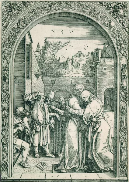 Albrecht Dürer — Joachim und Anna unter der goldenen Pforte