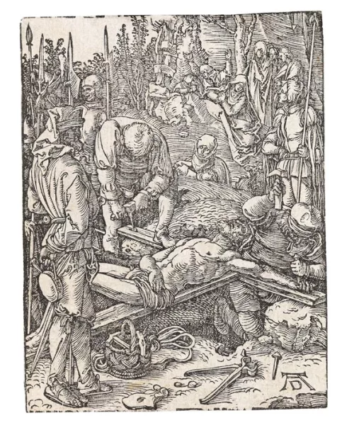 Albrecht Dürer — Christus wird an das Kreuz genagelt