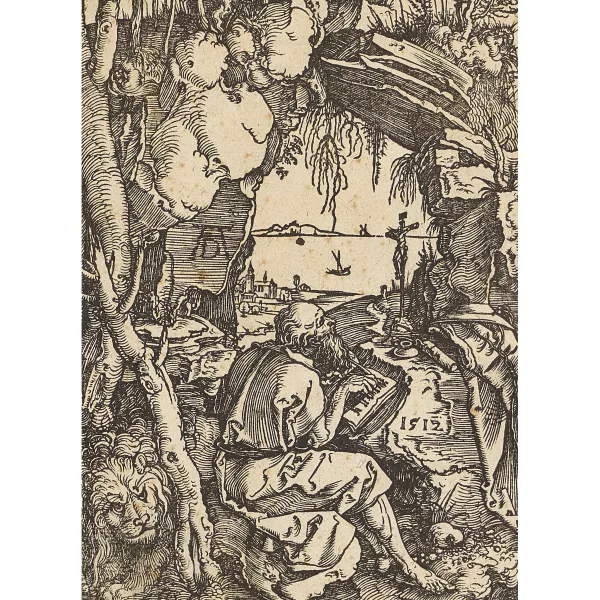Albrecht Dürer — "Der Heilige Hieronymus in der Felsgrotte".