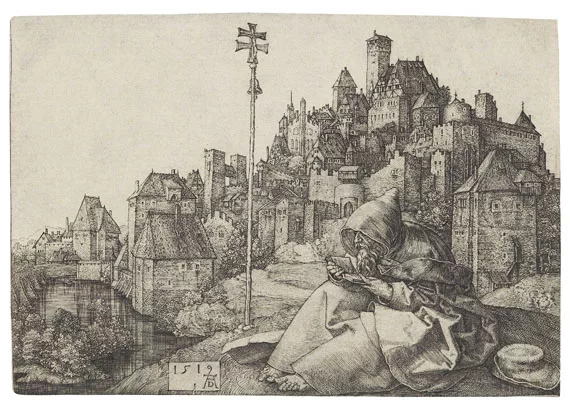 Albrecht Dürer — Der heilige Antonius vor der Stadt