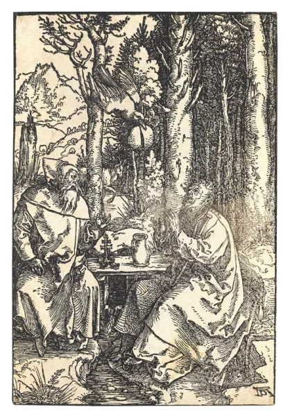 Albrecht Dürer — Die heiligen Einsiedler Antonius und Paulus