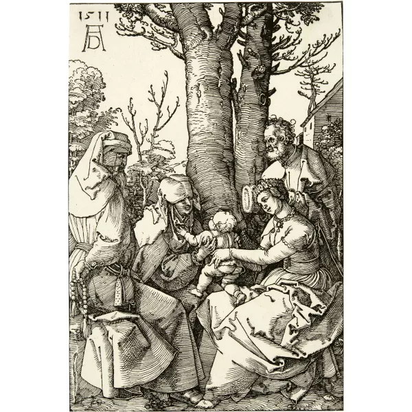 Albrecht Dürer — Die Heilige Familie mit Joachim und Anna unter dem Baum